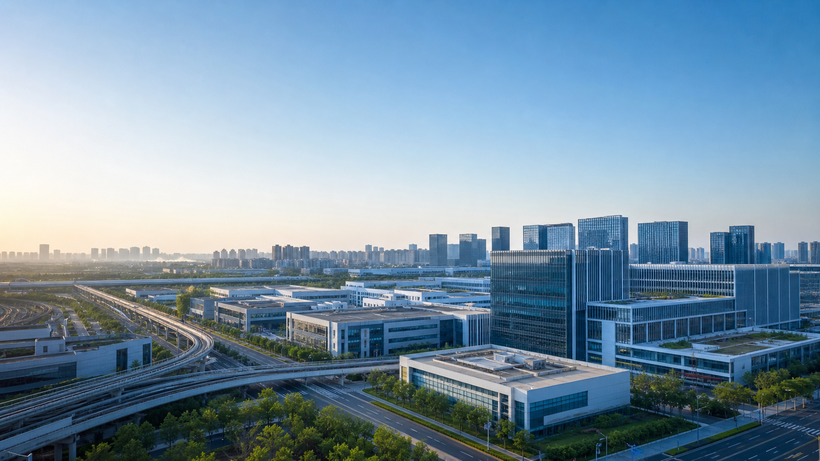 现代产业园与城市商务建筑群